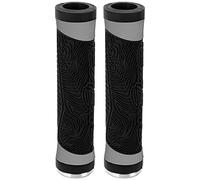 AJUNJIIL Bike Handle Silicone Grips Flat Handlebar Bar End Plugs Handle Cover Grips (Black)