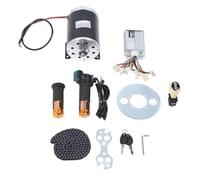 AJUNJIIL Electric Motor Kit, for Go Kart, for Motorcycle, for Off Road Vehicle, for Scooter Modification, 36V 1000W Brushed Motor, with Controller, Twist Throttles, Sprocket, Ch