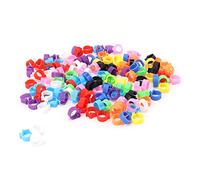 AJUNJIIL for 200PCS for Pigeons Foot Ring Colorful, 8mm, No Words for Identification