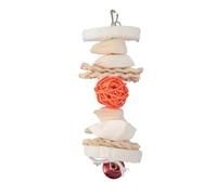 AJUNJIIL for Calcium Supplement, for Parrot Chew Toy, for Small Parrots, for Parakeets, for Conures, for Cockatiels, for Love Birds, Hand Woven, Cuttlefish Bone, Bird Cage Toys, Na