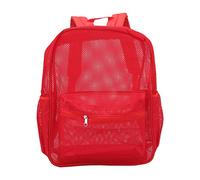 AJUNJIIL for Mesh Backpacks, Premium Polyester Material, Ergonomic Design, Large Capacity, Washable, for College Students Office Workers (Red)