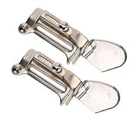 AJUNJIIL for Sewing Machine, Lockstitch Machine Attachment, 2Pcs Hem Folder Binding for Professional Tailoring, Easy Operation, Durable Metal Construction (A11 pull-up 1/4 (0.6CM))