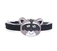 AJUNJIIL Kids Headlamp, for Children, Raccoon Appearance Headlight, 2 Lighting Modes, LED Head Lamp, Battery Powered, Lightweight, Plastic, Adjustable Headband, Outdoor Camping GEA