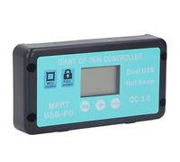 AJUNJIIL MPPT Solar Charge Controller, for 12V 24V Battery, Professional USB PD QC3.0, LCD Display, Solar Panel Regulator (30A)