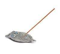 Ajuny Aluminium Incense Stick Holder Burner with Ash Catcher Owl Design