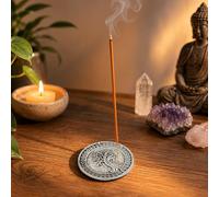 Ajuny Aluminium Incense Stick Holder Burner with Ash Catcher Tree Design