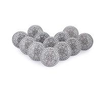 Ajuny Ceramic Knobs for Bathroom Cabinet Kitchen Cupboard Dresser Drawers and Chest White and Grey Set of 12