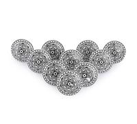 Ajuny Ceramic Knobs Printed Cupboard Door Drawer and Furniture Vintage Pulls for Kitchen Cabinets Bathroom Dresser Home and Office Pottery Decorative Knobs Set of 10, White Black