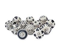 Ajuny Set of 12 Ceramic Knobs Floral Design for Kitchen Cabinets Bathroom Cupboards Dresser Drawers Chest Handmade Handles Pottery Pull Decorative Knobs