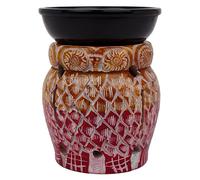 Ajuny Essential Oil Diffuser Owl Design Tealight Candle Holder Handcrafted Natural Soapstone Aroma Burner for Aromatherapy Home Decor Wedding Anniversary Table Gift 3 Inch