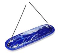 Ajuny Incense Holder for Sticks, Resin Incense Burner with Ash Catcher Yoga Meditation Accessories Spiritual Home Office Spa Hotel Fragrance Gift Blue 10.5 Inch
