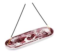 Ajuny Incense Holder for Sticks, Resin Incense Burner with Ash Catcher Yoga Meditation Accessories Spiritual Home Office Spa Hotel Fragrance Gift White and Red 10.5 Inch