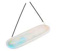 Ajuny Incense Holder for Sticks, Resin Incense Burner with Ash Catcher Yoga Meditation Accessories Spiritual Home Office Spa Hotel Fragrance Gift White and SkyBlue 10.5 Inch