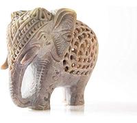 Ajuny” Nested White Elephant Figurines Handmade in Jali or Openwork From a Single Block of Stone From India