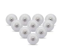 Ajuny Set of 10 Ceramic Knobs White Printed Cupboard Door Drawer and Furniture Pulls for Kitchen Cabinets Dresser Glossy Finishing Handles Pottery Decorative Knobs