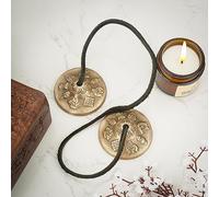 Ajuny Tibetan Tingsha Cymbals Bell Buddhist Meditation Yoga Bells Embossed Manjira Musical Instrument Best Gift Ideas