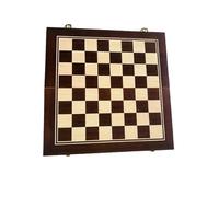 Ajuny Wooden Chess Board Game Set - Handcrafted Foldable Chess Board Built-In Storage, Chess Set with Pieces Classic Strategy Game for Kids & Adults, Gift for Family Game Night - 14.5 Inch
