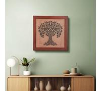 Ajuny Wooden Wall Art Painting Tree of Life Canvas Print with Wood Frame