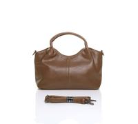 Ajvani Casual Everyday Detachable Strap Crossbody Shoulder Tote Bag In Tan Tan