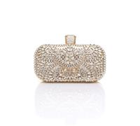 AJVANI Diamante Embellished Glitter Party Evening Clutch Bag