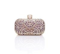 AJVANI Diamante Embellished Glitter Party Evening Clutch Bag