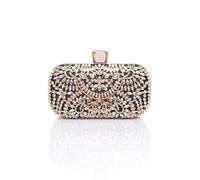 AJVANI Diamante Embellished Glitter Party Evening Clutch Bag
