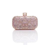 AJVANI Diamante Embellished Glitter Party Evening Clutch Bag
