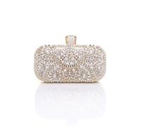 AJVANI Diamante Embellished Glitter Party Evening Clutch Bag