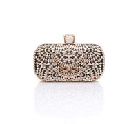 Ajvani Diamante Embellished Glitter Party Evening Clutch Bag In Black Black