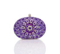 AJVANI Diamante embellished oval prom clutch bag