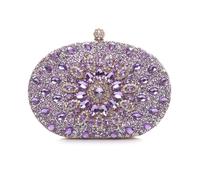AJVANI Diamante embellished oval prom clutch bag