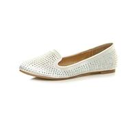 AJVANI Diamante Wedding Evening Party Bridesmaid Ballerina Ballet Flats Loafers Size