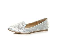 AJVANI Diamante Wedding Evening Party Bridesmaid Ballerina Ballet Flats Loafers Size
