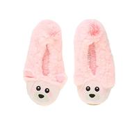 AJVANI elastic slip on novelty fur bear raccoon slippers socks size 6 39