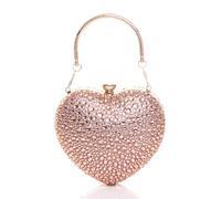 AJVANI Evening Diamante Heart Shape Prom Party Mini Clutch Bag
