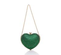 AJVANI Evening Diamante Heart Shape Prom Party Mini Clutch Bag