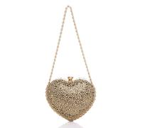 AJVANI Evening Diamante Heart Shape Prom Party Mini Clutch Bag
