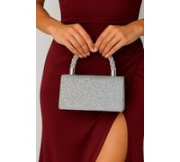 Ajvani Evening Glitter Diamante Prom Party Bag In Silver Silver