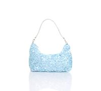 Ajvani Evening Party Going Out Diamante Handle Sequin Scoop Bag In Baby Blue Baby Blue