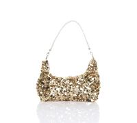 Ajvani Evening Party Going Out Diamante Handle Sequin Scoop Bag In Gold Gold