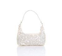 Ajvani Evening Party Going Out Diamante Handle Sequin Scoop Bag In Ivory Ivory