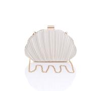 Ajvani Evening Pleated Satin Prom Party Bag In Ivory Ivory