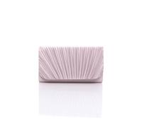 Ajvani Evening Pleated Satin Prom Party Bag In Pale Pink Pale Pink