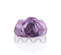Ajvani Evening Shoulder Satin Wedding Prom Party Clutch Bag In Lilac Lilac
