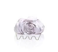 Ajvani Evening Shoulder Satin Wedding Prom Party Clutch Bag In Silver Silver