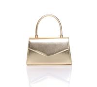 Ajvani Evening Smart Casual Top Handle Envelope Bag In Gold Gold