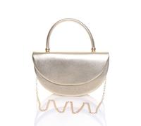 Ajvani Evening Top Grab Handle Prom Party Clutch Bag In Gold Gold