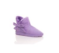 Ajvani Faux Fur Lined Ankle Boots Slippers In Lilac Lilac