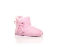 Ajvani Faux Fur Lined Ankle Boots Slippers In Pink Pink