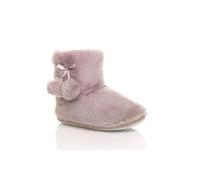 Ajvani Faux Fur Lined Slip On Memory Foam Mules Slippers In Taupe Taupe